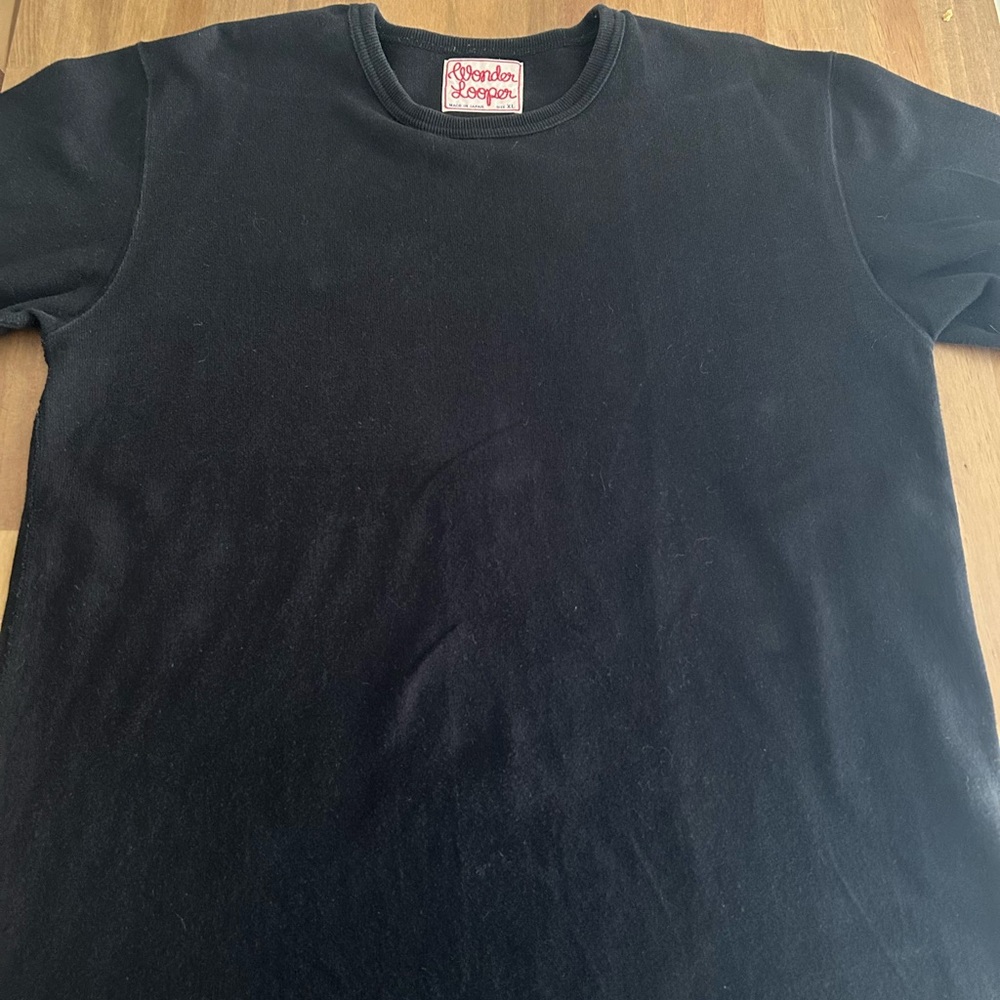 Wonder Looper Double Heavyweight T-Shirt Black XL (fits Large)